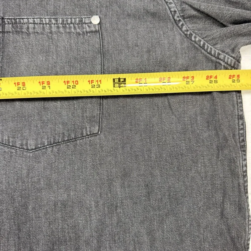 Levi’s SilverTab Oversized Denim Utility Shirt Black Wash Gray 90s Y2K NWT XL